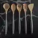 Espatula Acero y Bambu Ambiente Gourmet