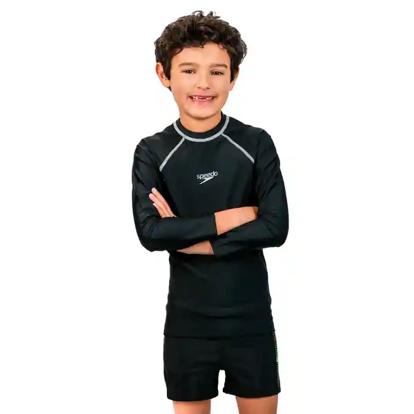 Speedo T-Shirt Manga Larga Clásico Hyden Jr Unisex-14-J