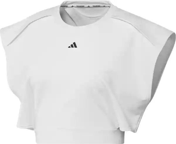 Adidas Polera Power Crop T Blanco Para Mujer Talla L