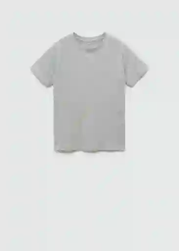 Camiseta Chalaca Gris Medio Vigore Talla L Mujer Mango