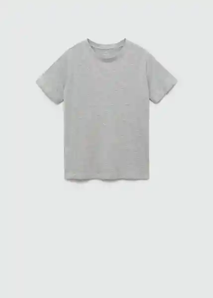 Camiseta Chalaca Gris Medio Vigore Talla L Mujer Mango