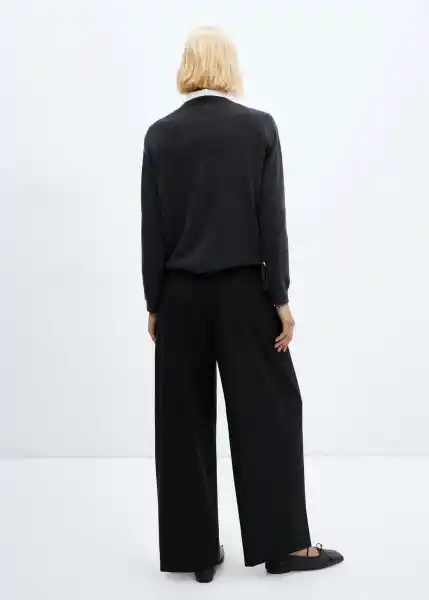 Pantalón Mati Negro Talla 38 Mujer Mango