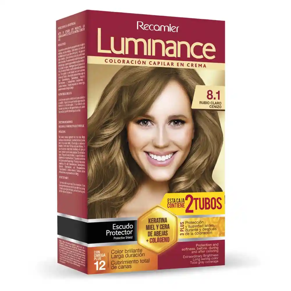Luminance Tinte Capilar en Crema Tono 8.1 Rubio Claro Cenizo