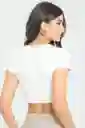 Crop Top Chaney Color Marfil Talla XS Ragged