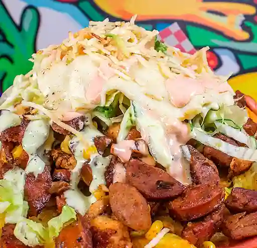 Salchipapa Costeña Combinada Al 100