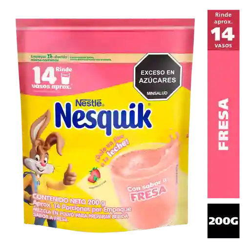 Bebida en polvo NESQUIK sabor a Fresa x 200g