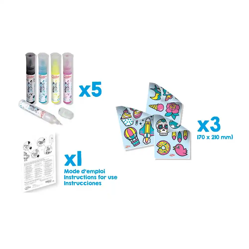 Maped Kit de Actividades Creativ Stickers de Gel Para Ventanas