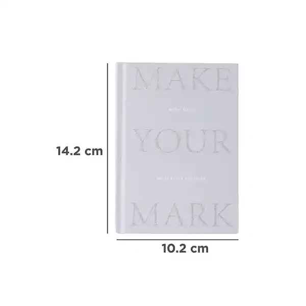 Cuaderno A6 Tapa Dura Con Purpurina 80 Hojas Silver Gray Miniso