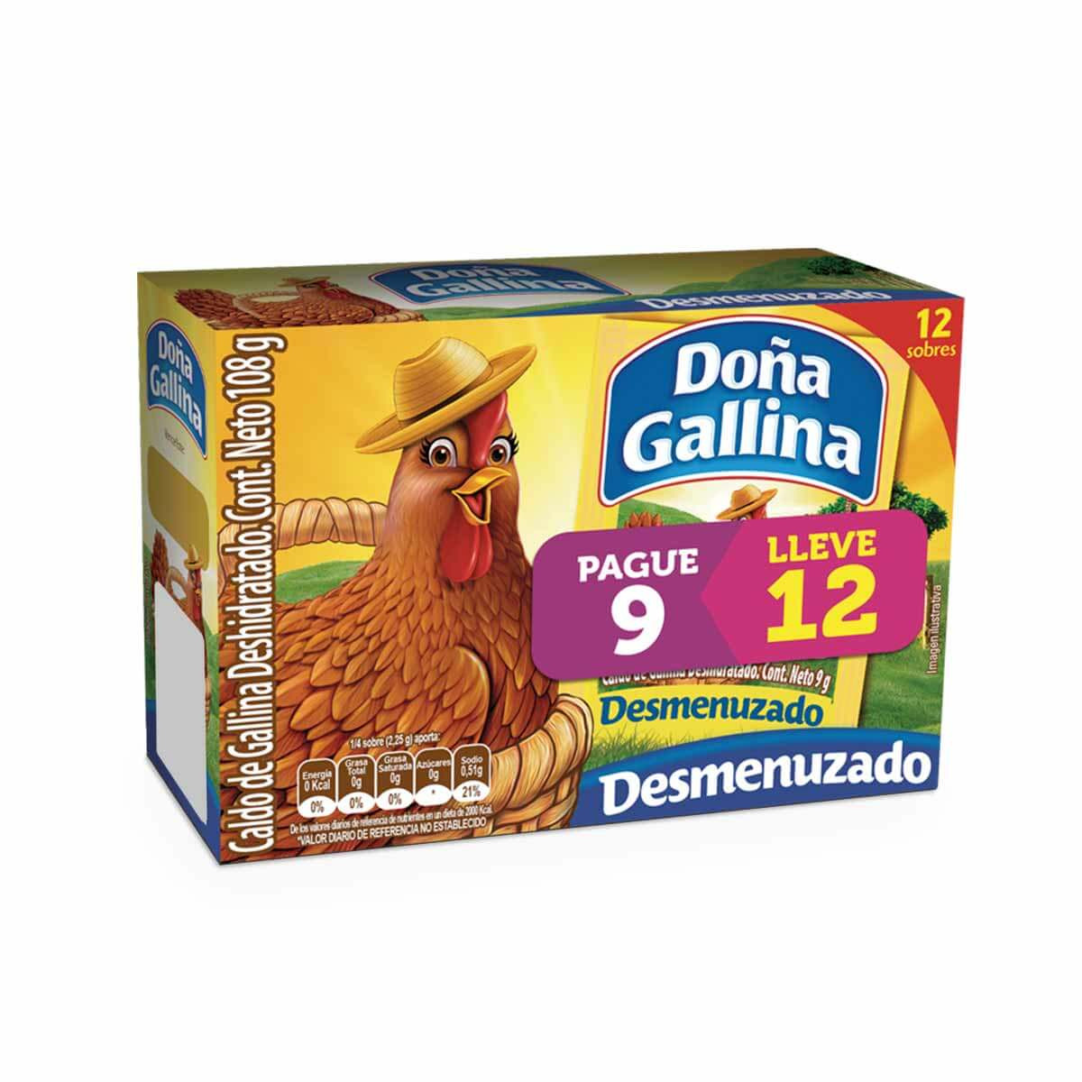 Doña Gallina Caldo de Gallina Desmenuzado 108 g