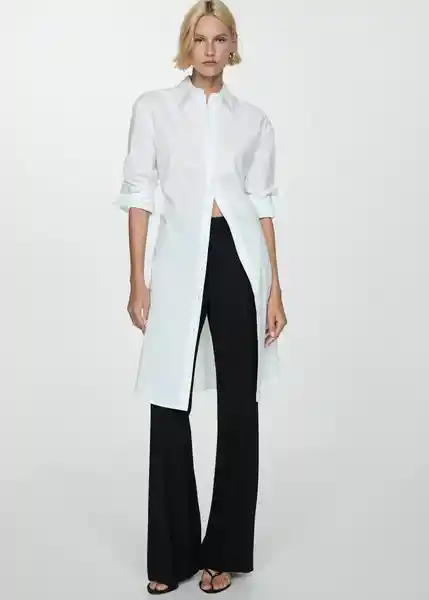 Camisa Blanche Blanco Talla M Mujer Mango