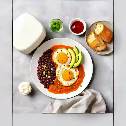 Huevos, Hogao, Frijolitos Y Aguacate