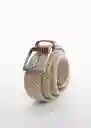 Cinturón Elástico Beige Talla 90 Hombre Mango
