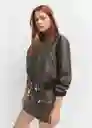 Chaqueta Fantasia Marrón Talla L Mujer Mango