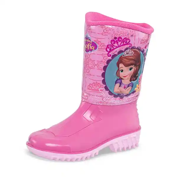 Disney Botas de Lluvia Sofia Hannia Para Niña Fucsia Talla 30