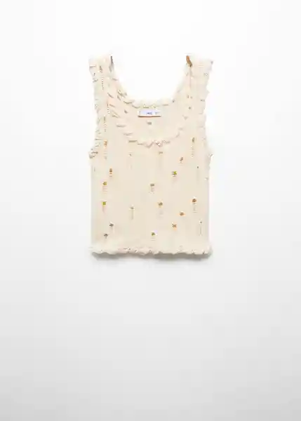 Top Crew Offwhite Talla S Mujer Mango