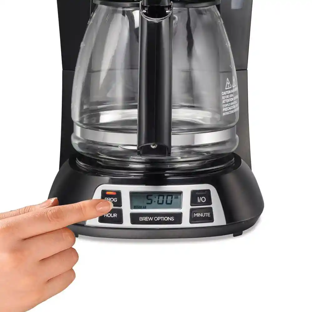 Cafetera 12 Tazas Digital Hamilton Beach 12 Tazas Negro