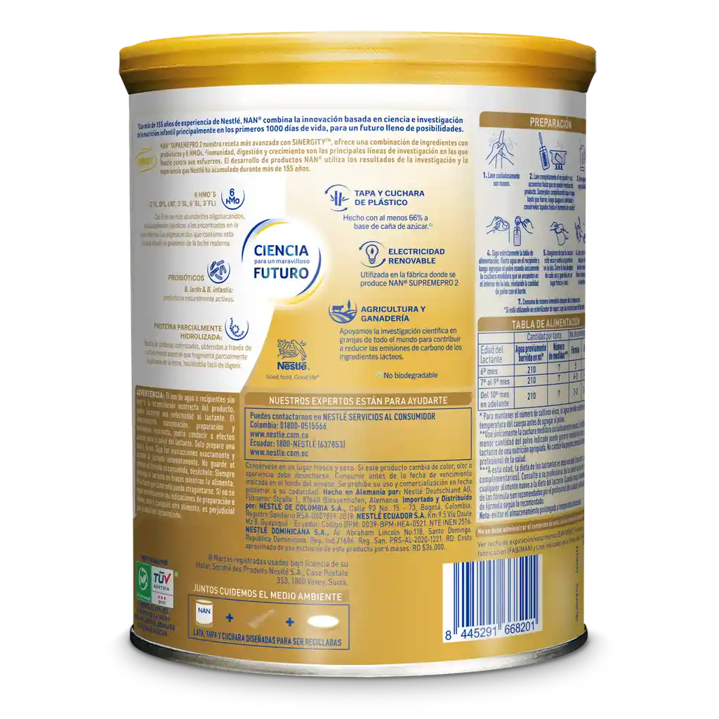 Fórmula infantil NAN SUPREMEPRO 2 x 800g