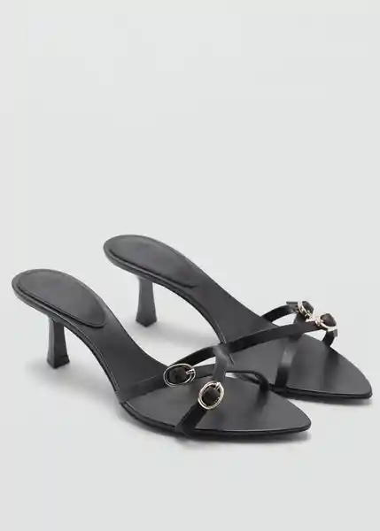 Sandalias Monk Negro Talla 41 Mujer Mango