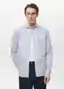 Camisa Donosti Azul Talla L Hombre Mango