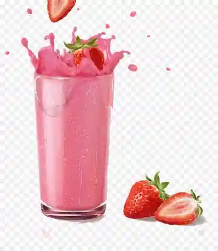 Jugo Natural de Fresa en Leche