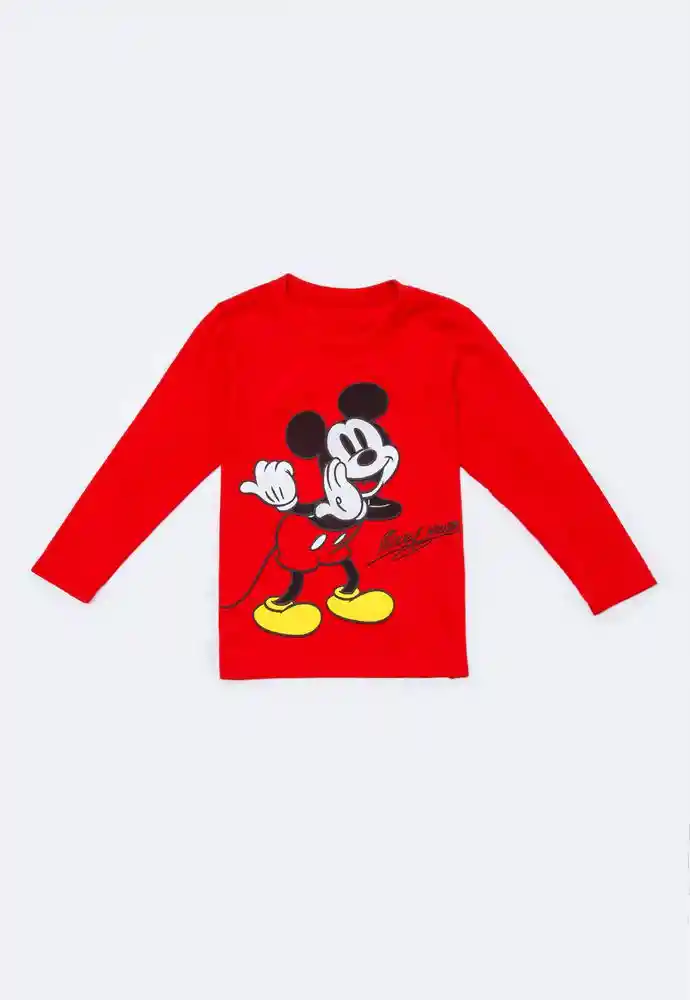 Camiseta Manga Larga 18/24mese-rojo