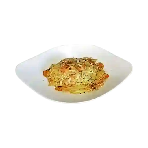 Spaghetti con Camarón en Salsa de Queso