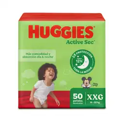 Pañal Huggies Active Sec Etapa 5/XXG Comodida 50 Und