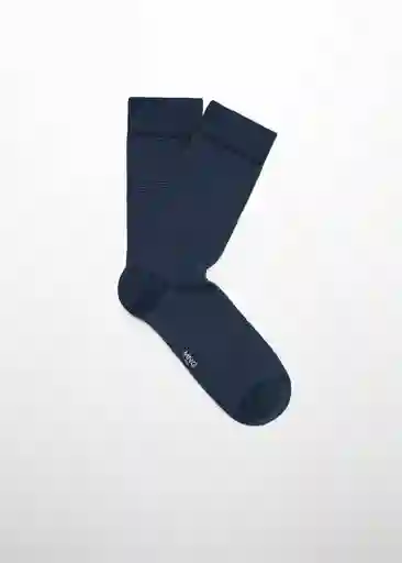 Calcetines Stripe Navy Talla 45 Hombre Mango
