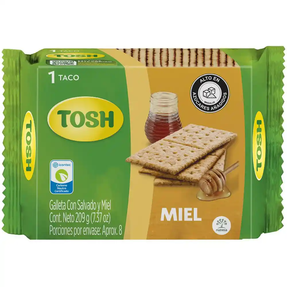 Tosh Galleta Miel Fit con Salvado