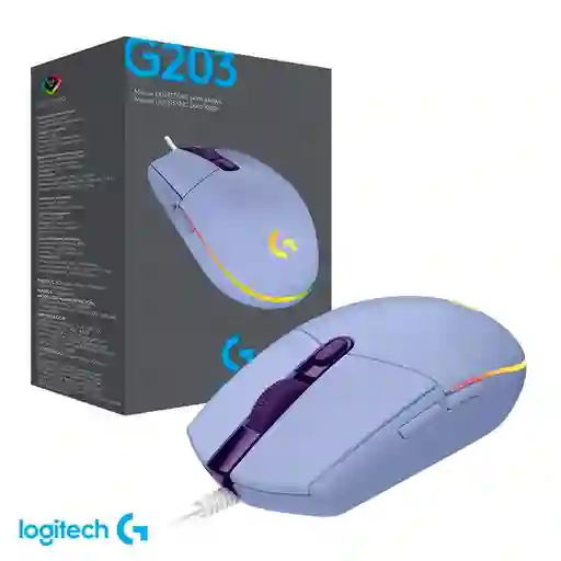 Logitech Mouse Gamer G203 Lila
