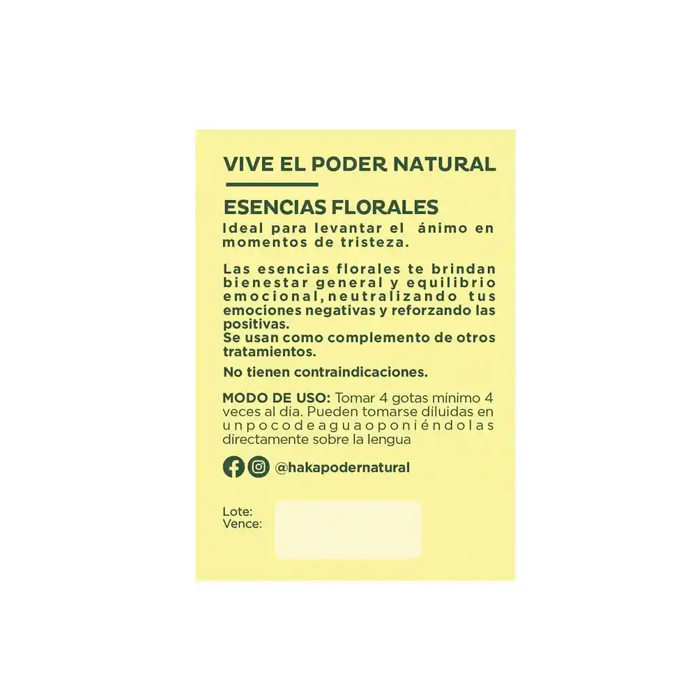 Haka esencia floral optimismo 20 plegadiza x 30 mililitros