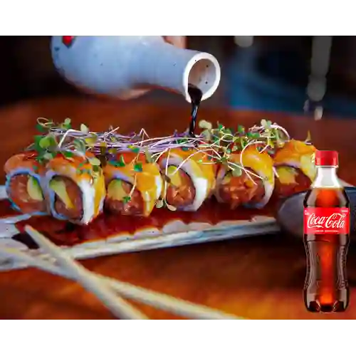Combo Roll Doppio Salmone + Coca Cola Original 400 ml