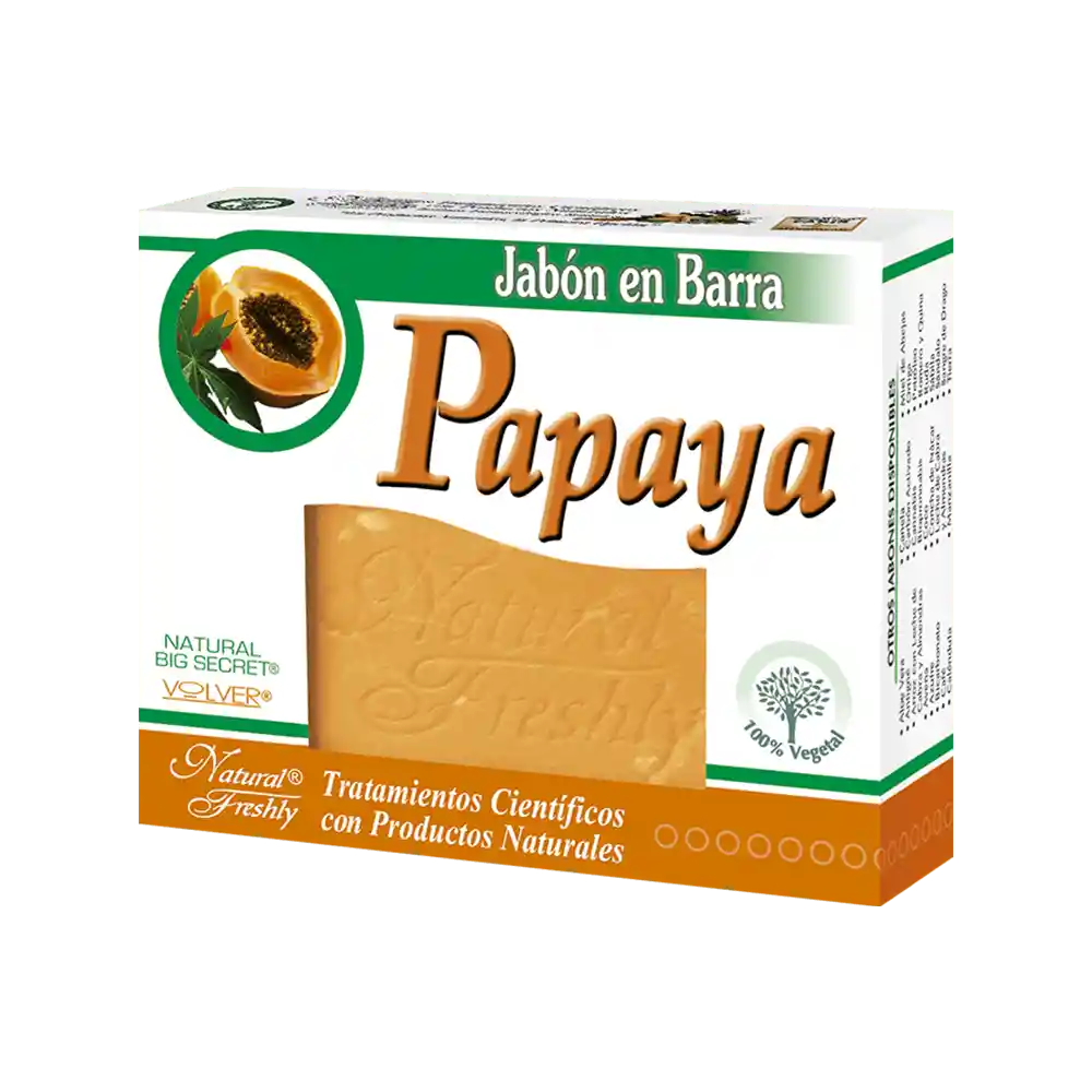 Natural Freshly Jabón en Barra de Papaya