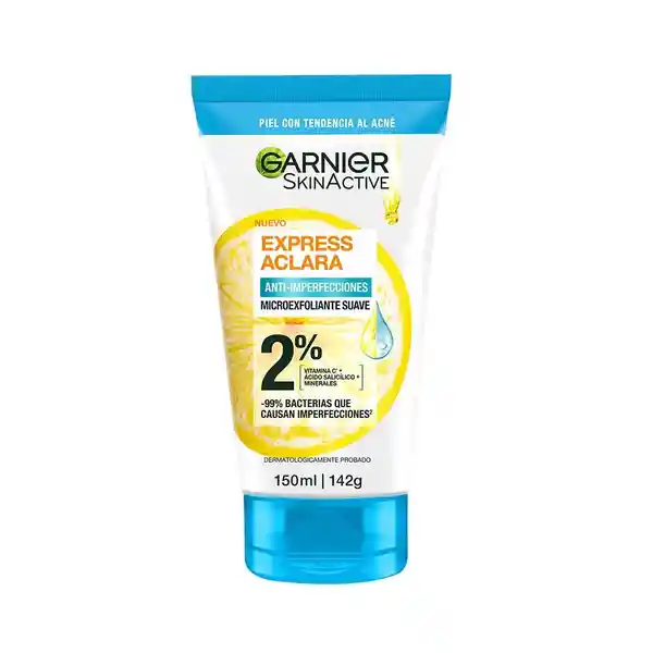 Limpiador Garnier Express Aclara Anti Imperfecciones Scrub