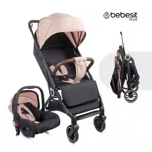 Bebesit Coche Travel System Compacto Micro Pink