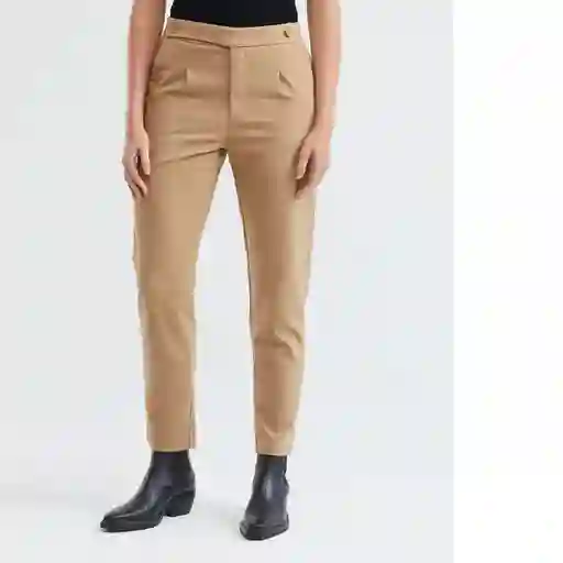 Pantalon Britches Trouser Cafe Lirón Claro Talla 8 Mujer Chevignon