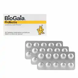 Bio Gaia Tabletas Masticables Probióticas con Sabor a Limón sin Azúcar