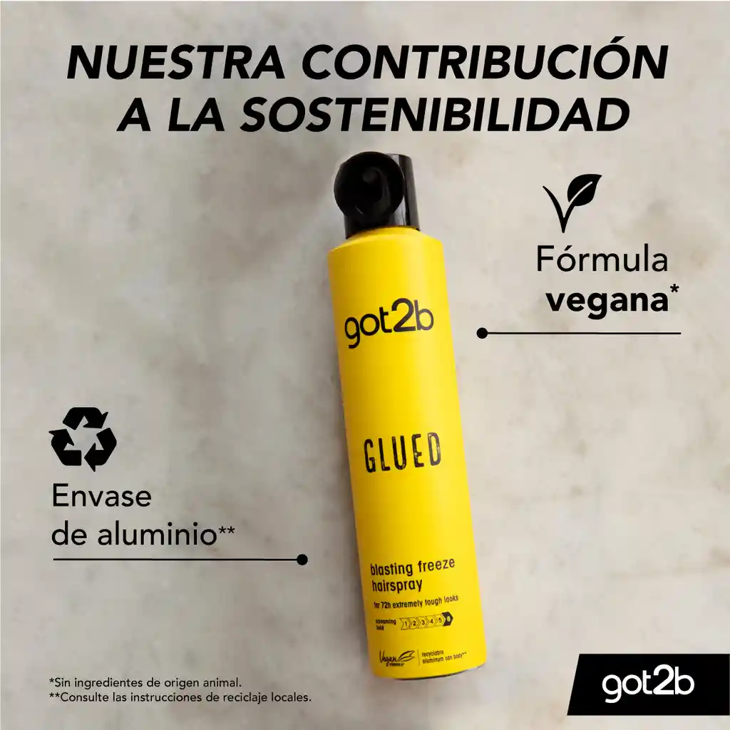 Laca para el cabello Glued Got2b 