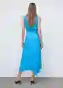 Vestido Manzana Turquesa Talla XS Mujer Mango