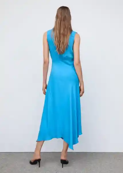 Vestido Manzana Turquesa Talla XS Mujer Mango