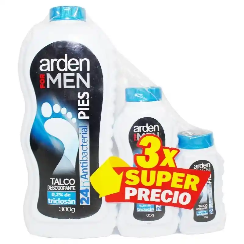 Arden For Men Talco Desodorante para Pies Antibacterial