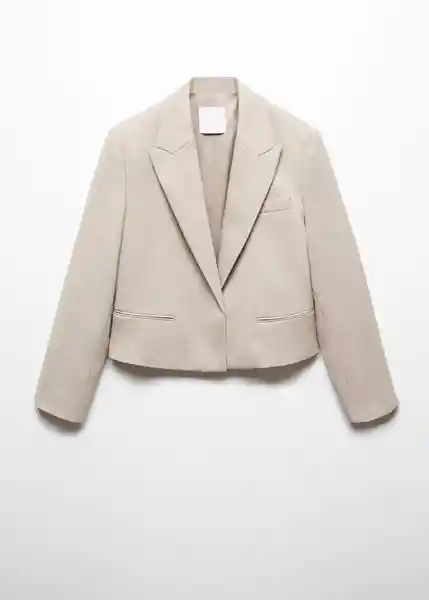 Blazer Americana Fiona Beige Talla XL Mujer Mango