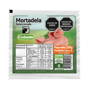 Mortadela Colanta Seleccionada 15 Tajadas 225 g