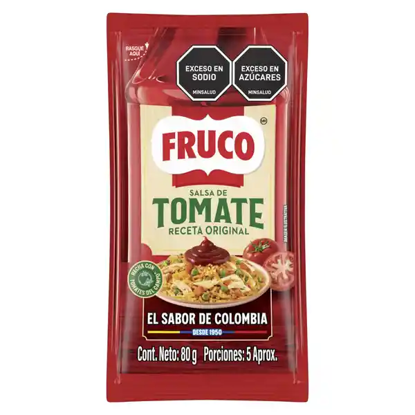 Salsa de Tomate Fruco sachet 80G x 12unidades