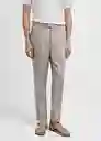 Pantalón Amalfi Piedra Talla 38 Hombre Mango