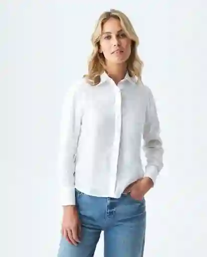 Camisa Lino Basic Talla M Chevignon