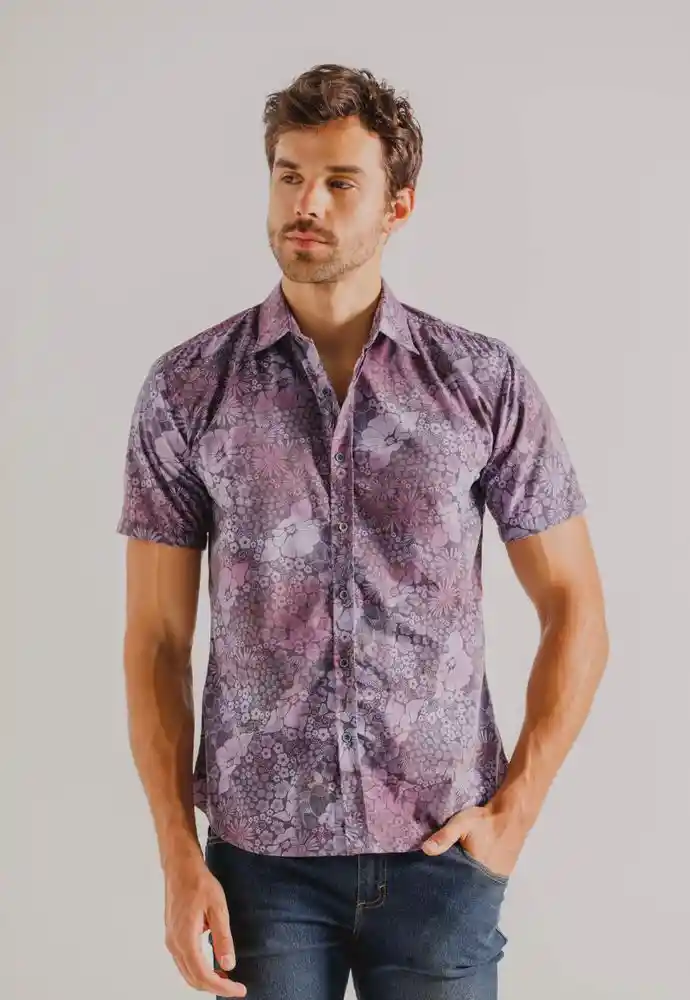 Camisa Manga Corta Xl-vinotinto