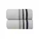Cannon Toalla Con Cenefa 40 x 65 Blanco/Gris GM2