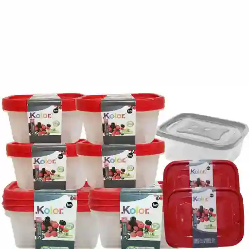 Paquetonx 18 Contenededores de Plastico Kw Jaguar18