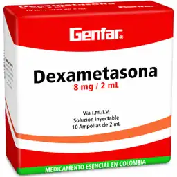 Genfar Dexametasona Ampoya de Solución Inyectable (2 ml) Ampolla